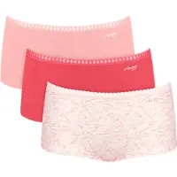 Sloggi slim fit panties met logoprint model 'Go Crush' in set van 3