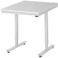 RAU Adlatus werktafel, elektrisch in hoogte verstelbaar, 22 mm spaanplaat met melamine bekleding, tot 150 kg, B 750 x D 1000 x H 720-1120 mm, lichtgrijs