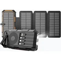 Siltcon Powerbank Zonneenergie 20000 mAh - Solar Powerbank & Opwindbaar