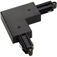 SLV 1 Fase L Connector 1 Hoekverbinder Aarde Buiten Zwart