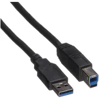 Roline USB-A naar USB-B kabel - USB3.0 - tot 2A - UL gecertificeerd / zwart - 3 meter