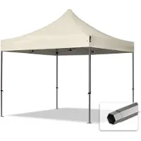 TOOLPORT 3x3 m Easy up partytent, PREMIUM staal 40mm, crème