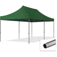 TOOLPORT 3x6 m Easy up partytent, PREMIUM staal 40mm, donkergroen