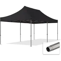 TOOLPORT 3x6 m Easy up partytent, PREMIUM staal 40mm, zwart