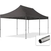 TOOLPORT 3x6 m Easy up partytent, PREMIUM staal 40mm, donkergrijs