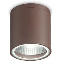 Ideal Lux plafondlamp Gun, koffiebruin, aluminium, IP44, GU10 dimbaar, bruin / roest, Badkamer, Aluminium, plafondlamp