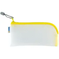 Herma ritssluitingzakje 'Mesh Bags', 230 x 110 mm, geel