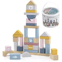 Polar B Viga Polarb Set Houten Blokken In Een Emmer - 60 Stuks