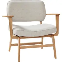 Hubsch Lounge stoel - naturel/grijs