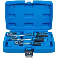 Bgs 621 Ratelsleutel-set | fijnvertand | 6,3 mm (1/4"), 10 mm (3/8"), 12,5 mm (1/2") | 3-dlg