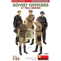 Mini art Modelbouwpakket Militaire voertuigen - 35365 Soviet Officers at Field Briefing - Special Edition Plastic - 1:35 - Modelbouw