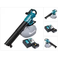 Makita DUB 187 RG accu bladblazer en bladzuiger 18 V borstelloos + 1x accu 6,0 Ah + oplader