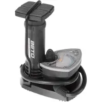 Beto Floor Pump With Pressure Gauge Zwart 100 Psi