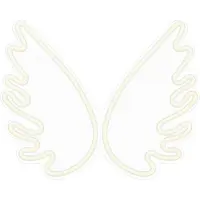 Forever Light Neon plexiglas LED-vleugels, wit, model Fpne09X,