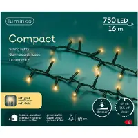 Kaemingk Led Compact 16 meter 750 LED groen/soft gold