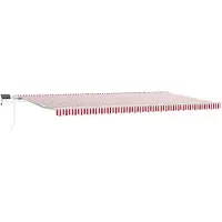 vidaXL Uitschuifbare luifel Rood en Wit 600 × 300 cm Stof en Aluminium
