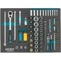 Hazet 163-138/77 Dopsleutelset Metrisch 1/4 (6.3 mm), 1/2 (12.5 mm) 77-delig