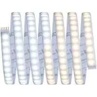 Paulmann LED stripverlenging MaxLED 1000 2,5 m CCT IP44 1000, dimbaar, chroom / zilver, Woon-/ Eetkamer, Kunststof