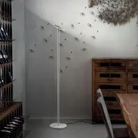 LINEA LIGHT LED-uplighter vloerlamp Joshua, dimbaar, zwart, Woon-/ Eetkamer, metaal, Modern, LED vloerlamp