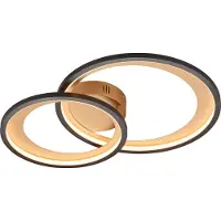 TRIO GRANADA - Plafondlamp - Zwart mat - incl. 1x SMD 29 W - Sensor dimmer