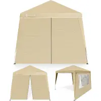 Casaria Paviljoen Capri Beige 3x3m incl 2 zijwanden UV-bescherming 50+