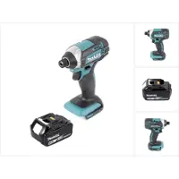 Makita Boormachine + slagboor, DTD 152 G1 Accu-slagmoersleutel 18 V 165 Nm + 1x accu 6,0 Ah - zonder oplader (Oplaadbare batterij)