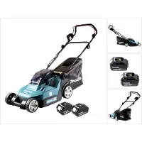 Makita Grasmaaier, DLM 382 G2 accu grasmaaier 36 V ( 2x 18 V ) 38 cm 40 l + 2x accu 6.0 Ah - zonder lader (Oplaadbare batterij)