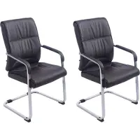 CLP Set van 2 XXL schommelstoelen "Anubis" met armleuningen, bruin