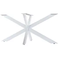 CLP Hardwick Tafelpoten - metaal - doe-het-zelf - hoogte van 71 cm - Stervormig tafelframe - gepoedercoat - wit