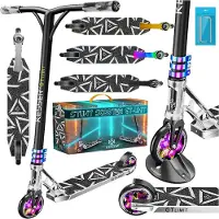 Kesser Stuntstep GT-Limit 360° voor Volwassenen en Kinderen - Step met Standaard ABEC 9 Kogellagers, 110 mm PU Wielen Stunt Scooter - Zilver