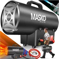 MASKO Heteluchtkanon Gaskachel incl. Gasslang & Drukregelaar Warmtekanon Gas Verwarming - 15kW Zwart