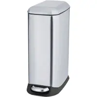 Wenko Pedaalemmer Leman 20 Liter RVS mat - Easy Close deksel - Afvalemmer - Prullenbak - Afvalbak - Vuilbak - Vuilnisbak