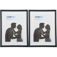 Relaxdays fotolijst 15 x 20 cm - set van 2 - passe-partout 10 x 15 cm - zwart