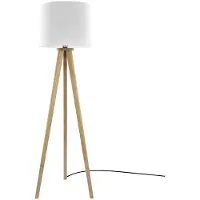 HerzBlut Vloerlamp Elli, hout licht, Woon-/ Eetkamer, Hout, Scandinavisch, vloerlamp hout