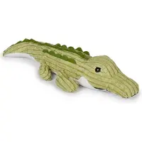 Relaxdays deurstopper krokodil - stof - zand - knuffel - 8 x 45 x 16 cm - dier - groen