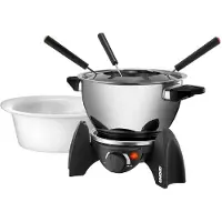 Unold 48615 Fondue 500 W Met handmatige temperatuursinstelling Zwart, Zilver