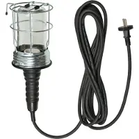 Brennenstuhl handlamp / werkplaatslamp van hard rubber met stevige beschermkorf (60 W, 136 mm diameter, 5m kabel) zwart