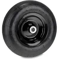 Relaxdays kruiwagenwiel - 3.50-6 - met binnenband - stalen velg - tot 120 kg - luchtband met ventiel