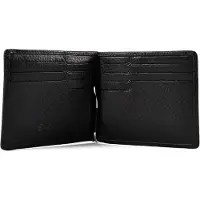 Esquire Leer geldclip kaarthoes Texas RFID Dollarclip Black zwart