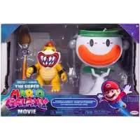JAKKS Pacific Galaxy Film – 13 cm Bowser Jr. figuur met clownauto, penseel en stickers die water onthullen