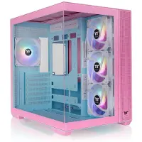 Thermaltake View 380 TG ARGB Bubble Pink Midi-tower Gaming-behuizing Pink, Blauw