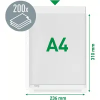 Leitz premium geperforeerd hoesje met balg 11-gaats A4 170 micron (5 stuks)