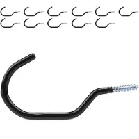 Relaxdays fietshaken set van 12 - fiets ophangsysteem - plafondhaken - met rubber - muurhaken garage