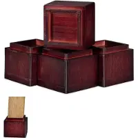 Relaxdays meubelverhoger set van 4 - 10 x 11,5 x 11,5 cm - tafels - stoelen