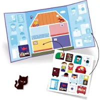 Djeco Dom Serie - Herbruikbare Sticker Set - 18m+ - Grote Stickers - Boekvorm