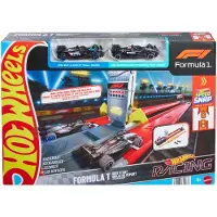Hot Wheels Racing Formula 1 Startplaats Baanset en 2 metalen F1 auto's