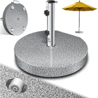Kesser Parasolvoet op wielen Graniet 30 kg - Parasol voet tot Ø38mm - Ø48mm verrijdbaar Ø45cm - Grijs