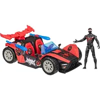 Marvel Spiderman Venom versus Miles remix blast racer