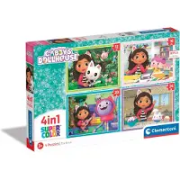 Clementoni Puzzle 4 en 1 Gabby's Dollhouse