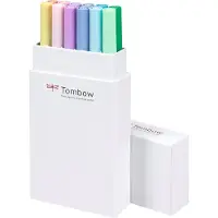 Tombow ABT Dual Brush Tekenpennen - Brushpennen - Pastel kleuren - Set van 12 stuks